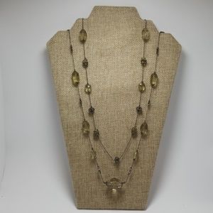 Long double layer necklace